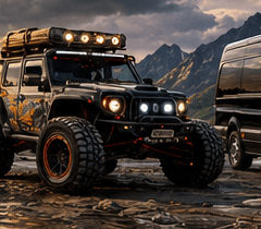 Off-road adventure jeep